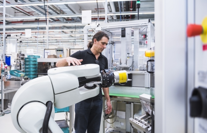 Inspection robots in a wireless factory